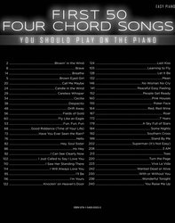 First 50 Four Chord Songs (You Should Play on the Piano) / prvních 50 písniček na čtyři akordy pro snadný klavír (klávesy)