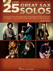 Hal Leonard Corporation 25 Great Sax Solos + CD / notové přepisy sól * životopisy * fotogr