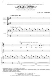 Cantate Domino / 2-PART (SSA)*+ piano