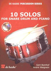 10 SOLOS FOR SNARE DRUM &amp; PIANO + Audio Online / malý buben a klavír