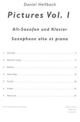 PICTURES 1 by Daniel Hellbach + CD / altový saxofon a klavír