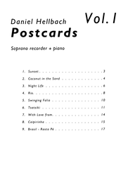 Hellbach: Postcards 1 + CD / zobcová flétna a klavír