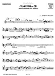 Glazounov &amp; Petiot: CONCERTO en Mi bémol (Eb dur) / altový saxofon a klavír