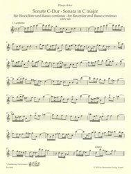 Handel: Sonáta C dur HWV 365  / zobcová flétna (příčná flétna) a basso continuo