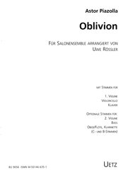 Edition Pro Salon: Oblivion by Piazzolla / housle, violoncello a klavír (+ party pro další nástroje)