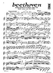 Beethoven: String Quartet in A minor, Op.132 + 2x CD / housle (part prvních houslí)