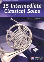 15 Intermediate Classical Solos + CD / lesní roh (f horn) a klavír