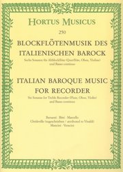 Italian Baroque Music for Recorder / zobcová flétna (příčná flétna, housle, hoboj) a klavír (basso continuo)