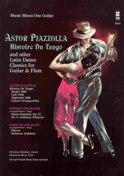 ASTOR PIAZZOLA - Histoire Du Tango and Others Latin Dance Classics for flute &amp; guitar + Audio Online / příčná flétna + kytara