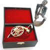 Clarina Music Miniatur waldhorn gold + koffer