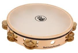 Black Swamp Percussion Professionelles Tamburin Overture Series, brass jingles, Synthetic Head, zweireihig 10"