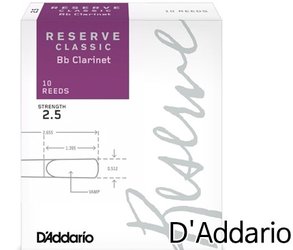 D'Addario Reserve Classic plátek pro B klarinet tvrdost 2,5