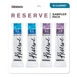 D'Addario Reserve + Reserve Classic Sampler pack pro B klarinet tvrdost 3,5+ - 4