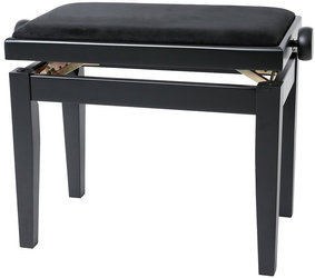 GEWA music GEWApure stolička pro piano de Luxe FX, černá mat, černý sedák