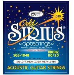 Gorstrings SIRIUS Gold SG3-1048 - sada strun na akustickou kytaru .010 - .048w - hybridní