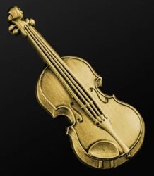 Musician Designer - Abzeichen, Violine, gold