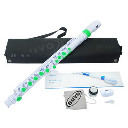 NUVO jFlute 2.0 - dětská příčná flétna - bílo-zelená