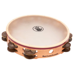 Black Swamp Percussion Professionelles Tamburin SoundArt S3 Series, aged-brass jingles, Synthetic Head, einreihig 10"