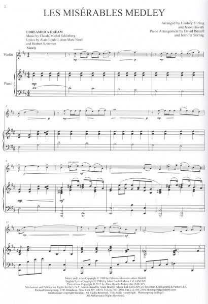 Lindsey Stirling: Les Misérables / housle a klavír