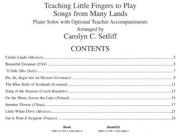 Teaching Little Fingers To Play SONGS FROM MANY LANDS