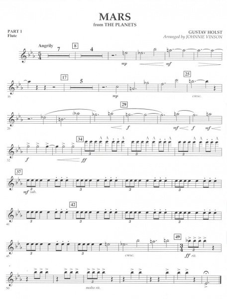 Hal Leonard Corporation FLEX-BAND - MARS (from The Planets) - score ...