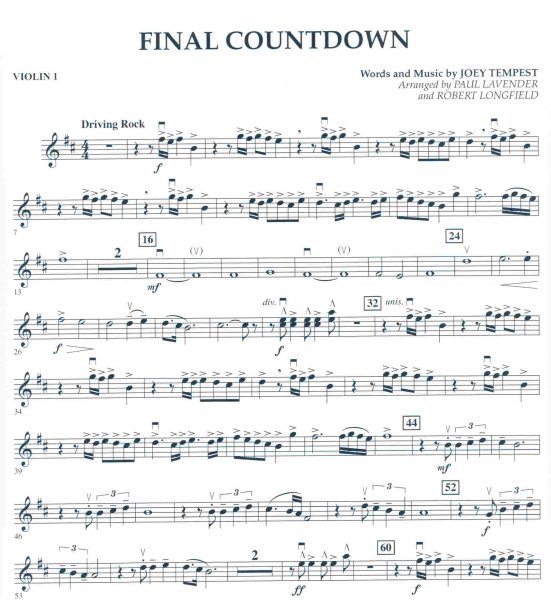Hal Leonard Corporation FINAL COUNTDOWN pop special for string