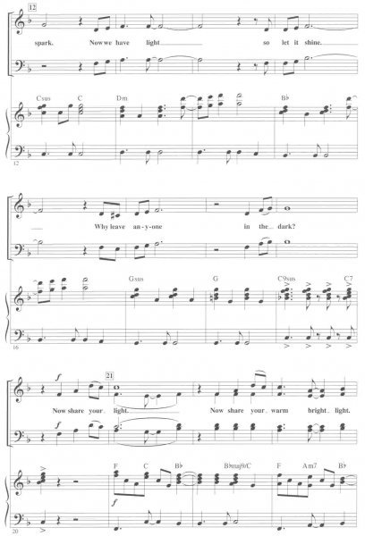 Now Share Your Light / SATB* + piano/akordy