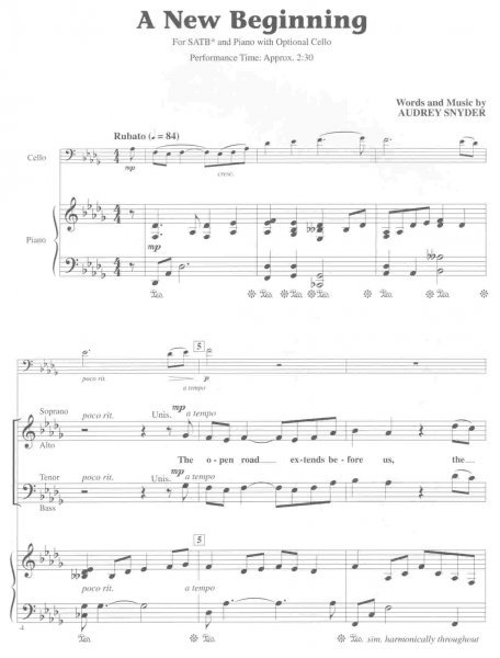 Hal Leonard Corporation A NEW BEGINNING SATB Clarina