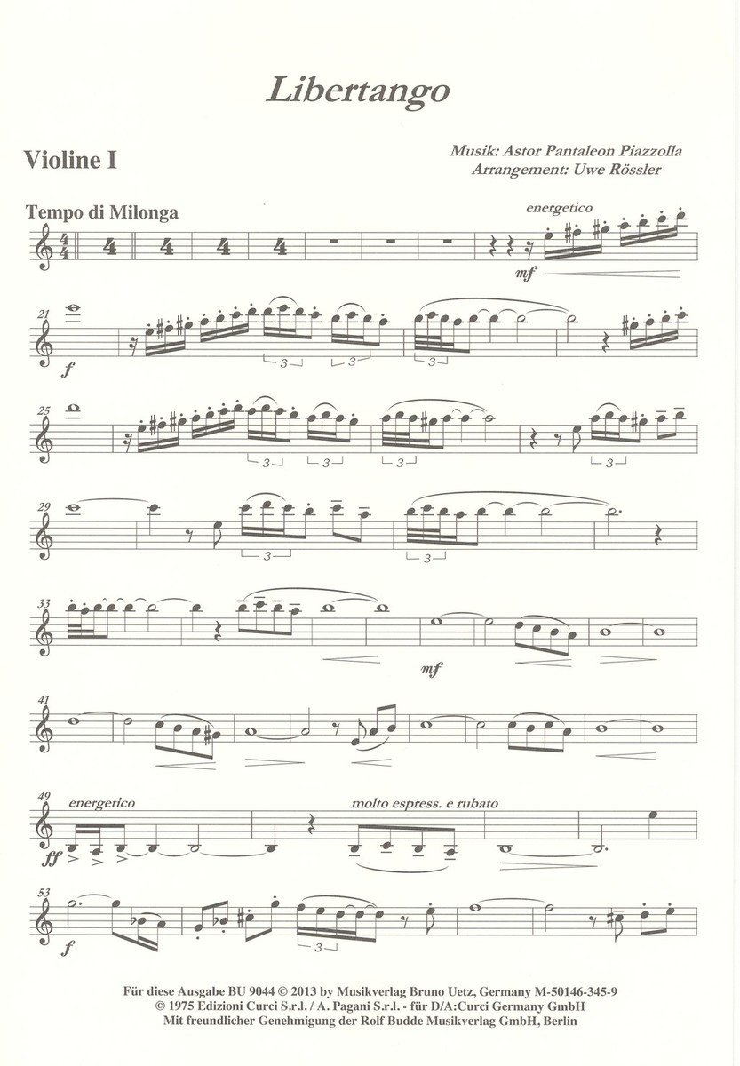 Edition Pro Salon: Libertango by A.Piazzolla / housle, violoncello + klavír (smyčcový kvartet)