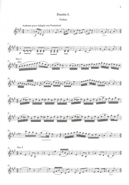 Ryba: Duetti par il Clavicembalo o Fortepiano con Violino solo (urtext) / housle