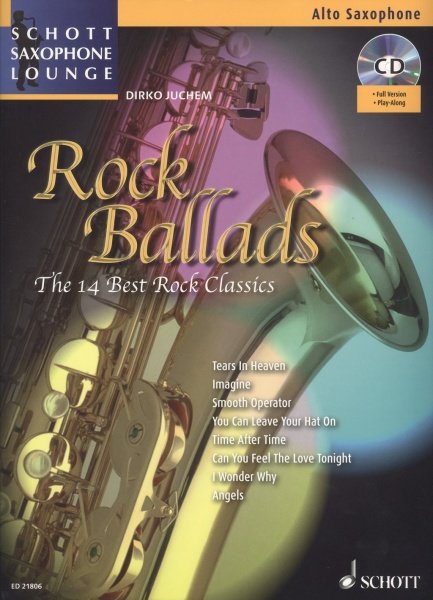 Rock Ballads + Audio Online / altový saxofon a klavír