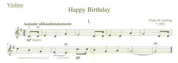 Happy Birthday - humorous variations for piano trio (housle, violoncello, piano)
