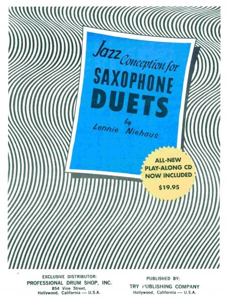 TRY PUBLISHING COMPANY JAZZ CONCEPTION FOR SAX DUETS by Lennie NIEHAUS + CD for 2 alto or