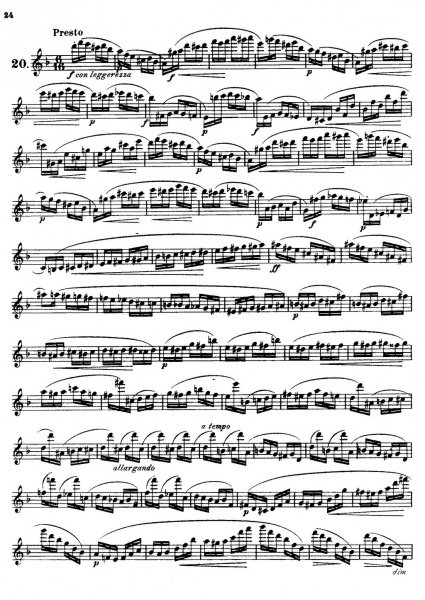 30 Virtuoso Studies Op.75 for Flute by Ernesto Kohler - book 2 (etudy 11-20)
