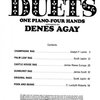 RAGTIME DUETS  -  1 Piano 4 Hands