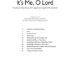 IT'S ME, O LORD + CD / spirituály pro sólo klavír