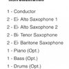 Mambo No. 5 for Saxophone Ensemble (AATB &amp; rhythm section)