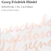 Fentone Music HANDEL - SONATA Op.1 No.2 in G Minor + CD / příčná flétna + klavír (+ violon
