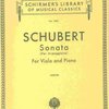 SCHUBERT - Sonata Per Arpeggione for Viola &amp; Piano / viola a klavír