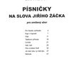 Pazour: Písničky na slova Jiřího Žáčka / SATB a cappella