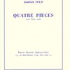QUATRE PIECES FOR FLUTE by Jindrich FELD / příčná flétna