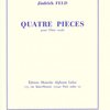 Alphonse Leduc QUATRE PIECES FOR FLUTE by Jindrich FELD