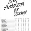Belwin-Mills Publishing Corp. LEROY ANDERSON FOR STRINGS  conductor