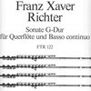 Richter, Franz Xaver - SONATA IN G MAJOR  flute &amp; basso continuo (piano, organ) / příčná flétna a klavír (varhany)