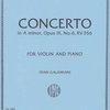 VIVALDI: CONCERTO A minor, Op. III, no.6, RV 356 / housle a klavír