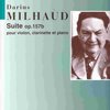 SALABERT EDITIONS Suite Op. 157b by Darius Milhaud for violin, clarinet&piano / partitura