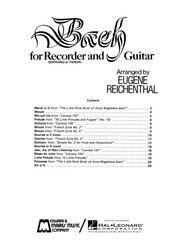 BACH FOR RECORDER &amp; GUITAR / zobcová flétna + kytara