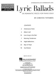 Lyric Ballads / klavír - šest romantických skladeb
