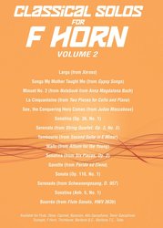 CLASSICAL SOLOS for F HORN 2 + CD / lesní roh a klavír (pdf)