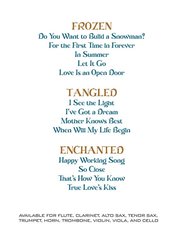 Songs from Frozen, Tangled and Enchanted + Audio Online / příčná flétna